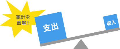 家計を直撃 支出 収入